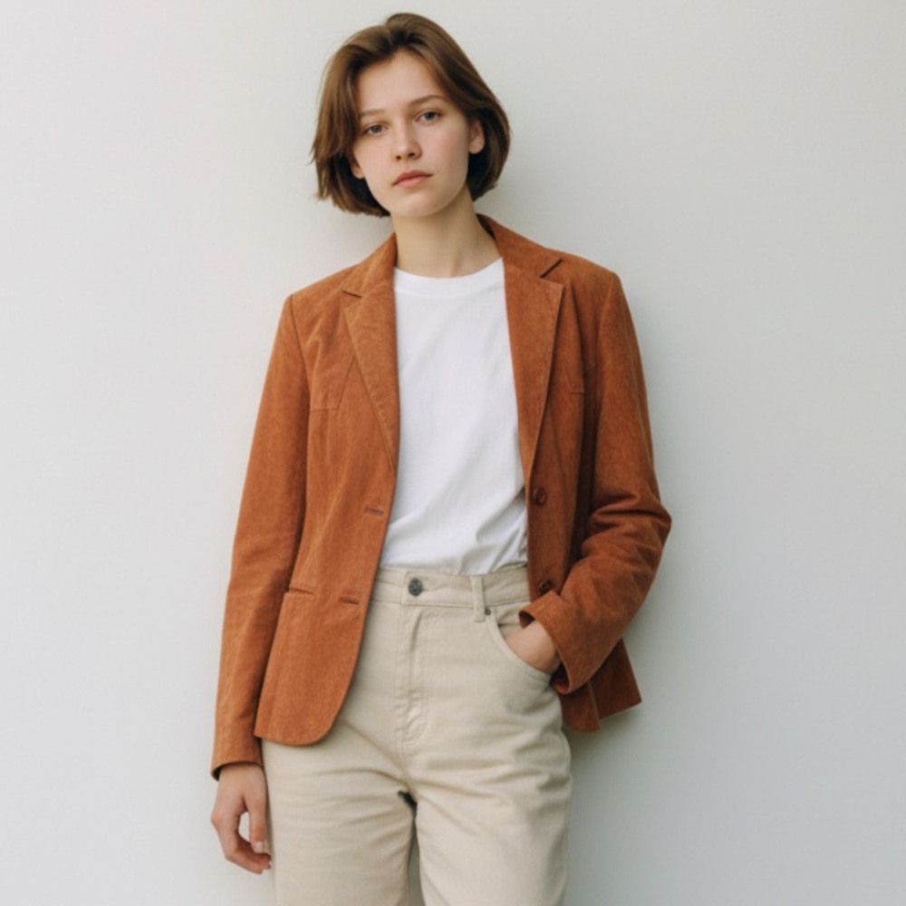 Women's Brown Blazer Jacket